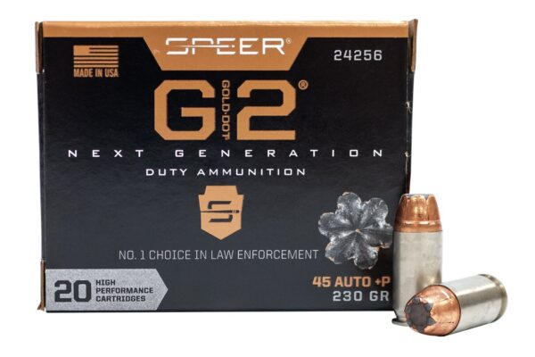 45 Auto +P 230 Grain Gold Dot G2 Jacketed Hollow Point 20/Box