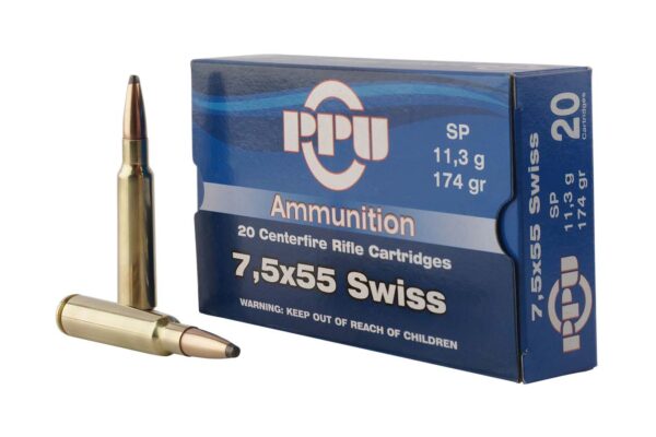 7.5x55mm Swiss 174 Gr Soft Point Metric Rifle 20/Box