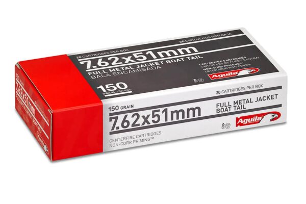 7.62X51mm NATO 150 gr FMJ Boat Tail 20/Box