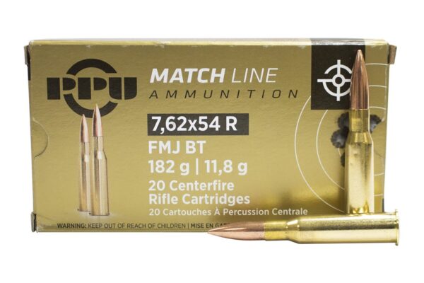 7.62x54mm R 182 gr FMJ Match Line 20/Box