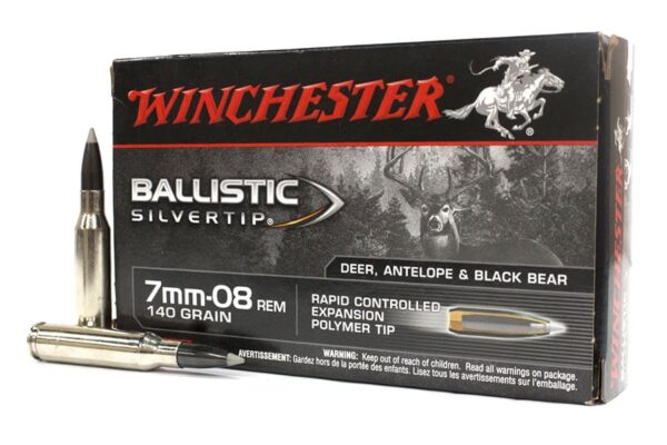 7mm-08 Rem 140 gr Polymer Tip Ballistic Silvertip 20/Box