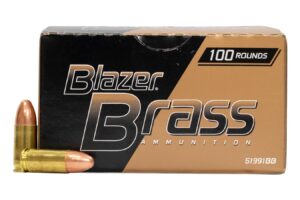 9mm 115 gr FMJ Brass 100 Round Bulk Pack