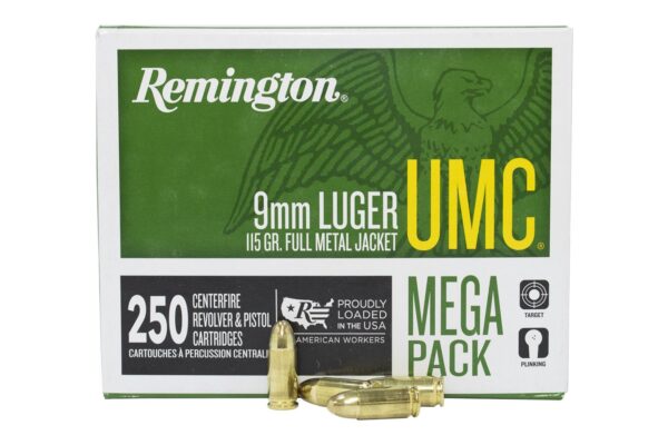 9mm 115 gr FMJ UMC 250/Box