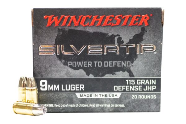 9mm 115 gr Jacketed Hollow Point Silvertip 20/Box