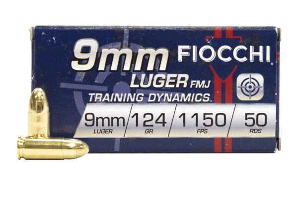 9mm 124 gr FMJ Training Dynamics 50/Box