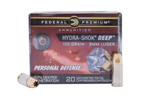 9mm 135 gr HP Hydra-Shok Deep 20/Box