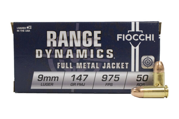 9mm 147 gr FMJ Range Dynamics 50/Box