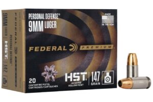 9mm 147 gr HST Jacketed Hollow Point Personal Defense 20/Box