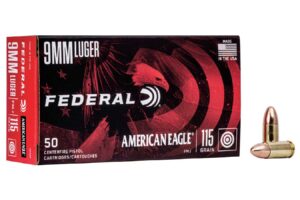 9mm Luger 115 gr FMJ American Eagle 50/Box