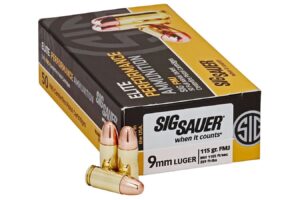 9mm Luger 115 gr FMJ Elite Performance 50/Box