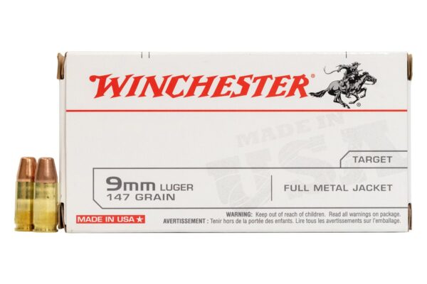 9mm Luger 147 gr FMJ Flat Nose 50/Box