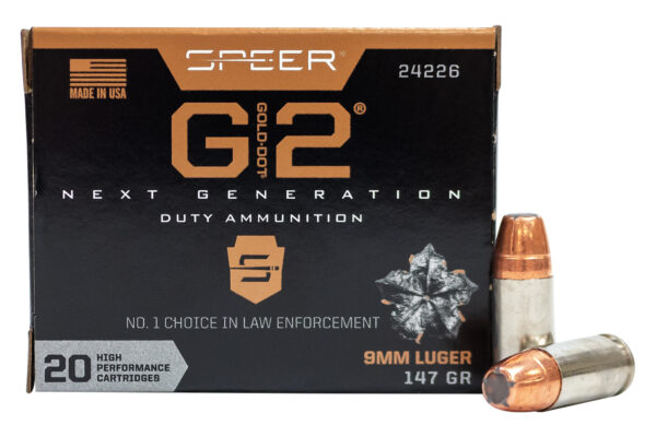 9mm Luger 147 gr Gold Dot G2 Jacketed Hollow Point 20/Box