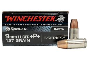 9mm Luger +P+ 127 gr JHP Ranger T-Series Police Trade Ammo 50/Box