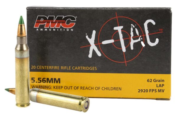 X-TAC 5.56mm NATO 62 gr M855 Green-Tip 20/Box